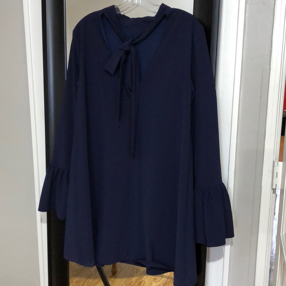 lulu’s navy swing dress